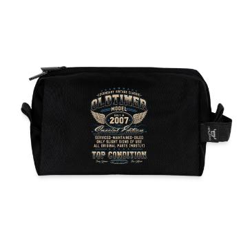 Oldtimer Baujahr 2007 Jahrgang Geburtstag Geschenk - Recycelte Kulturtasche - Schwarz - Vorne