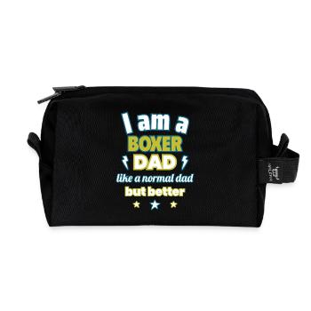Dad BOXER,Boxing,Father's Day Gift,Sports - Recycled Toiletry Zip Bag - black - Front
