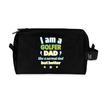 Dad GOLFER,Father's Day Gift,Golf,Sports - Recycled Toiletry Zip Bag - black - Front