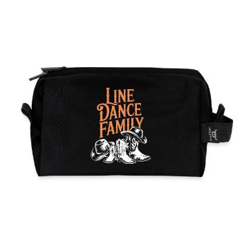 Danse en ligne Famille Papa Maman Enfants - Trousse de toilette en tissu recyclé - noir - Devant