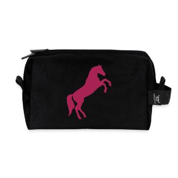 Steigendes Pferd / wildes Pferd - Recycelte Kulturtasche - Schwarz - Vorne