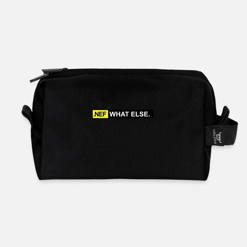 .NEF what else - Recycelte Kulturtasche - Schwarz
