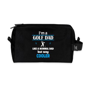 I'm a golf dad - Recycled Toiletry Zip Bag - black - Front