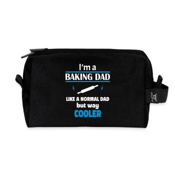 I'm a baking dad - Recycled Toiletry Zip Bag - black - Front