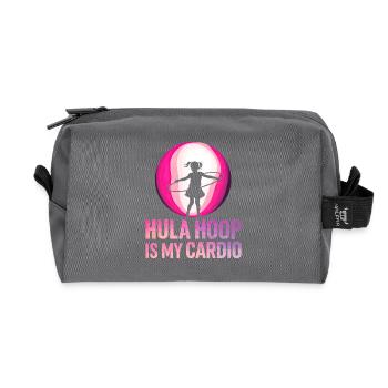 Danse Cerceau Fille Danseuse Cerceau - Trousse de toilette en tissu recyclé - anthracite - Devant