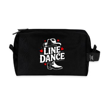 Line dancing my hobby - my passion - my thing - Recycled Toiletry Zip Bag - black - Front