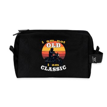 Ich bin nicht alt, ich bin klassisch - Recycelte Kulturtasche - Schwarz - Vorne