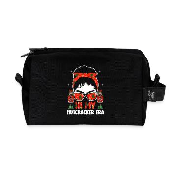 Weihnachten Xmas Spruch In My Nutcracker Era - Recycelte Kulturtasche - Schwarz - Vorne