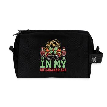 Weihnachten Xmas Spruch In My Nutcracker Era - Recycelte Kulturtasche - Schwarz - Vorne