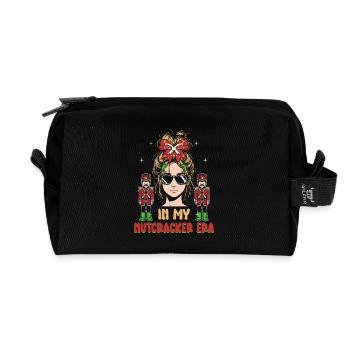 Weihnachten Xmas Spruch In My Nutcracker Era - Recycelte Kulturtasche - Schwarz - Vorne