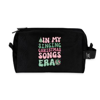 Noël de Weihnachten à l’époque des chansons de Noël chantantes - Trousse de toilette en tissu recyclé - noir - Devant