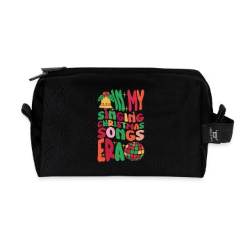 Noël de Weihnachten à l’époque des chansons de Noël chantantes - Trousse de toilette en tissu recyclé - noir - Devant