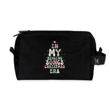 Noël de Weihnachten à l’époque des chansons de Noël chantantes - Trousse de toilette en tissu recyclé - noir - Devant