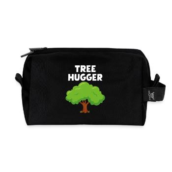Tree Hugger - Recycled Toiletry Zip Bag - black - Front