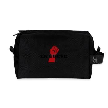 En Grève - Trousse de toilette en tissu recyclé - noir - Devant