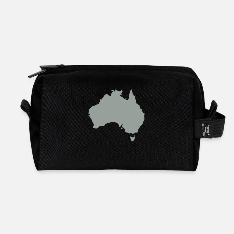 Australien - Recycelte Kulturtasche - Schwarz