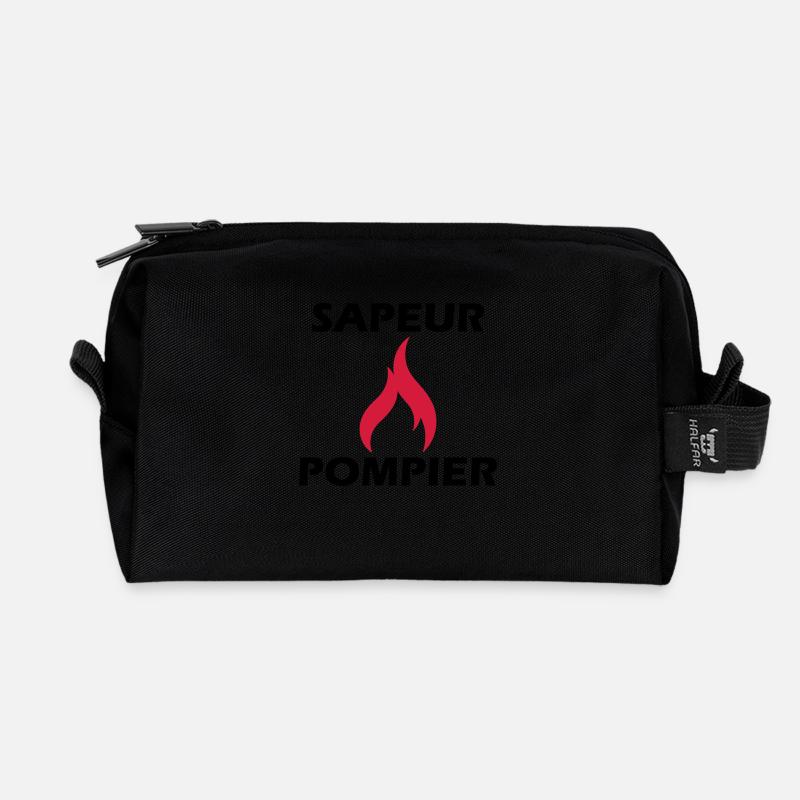 sapeur-pompier - Trousse de toilette en tissu recyclé - noir
