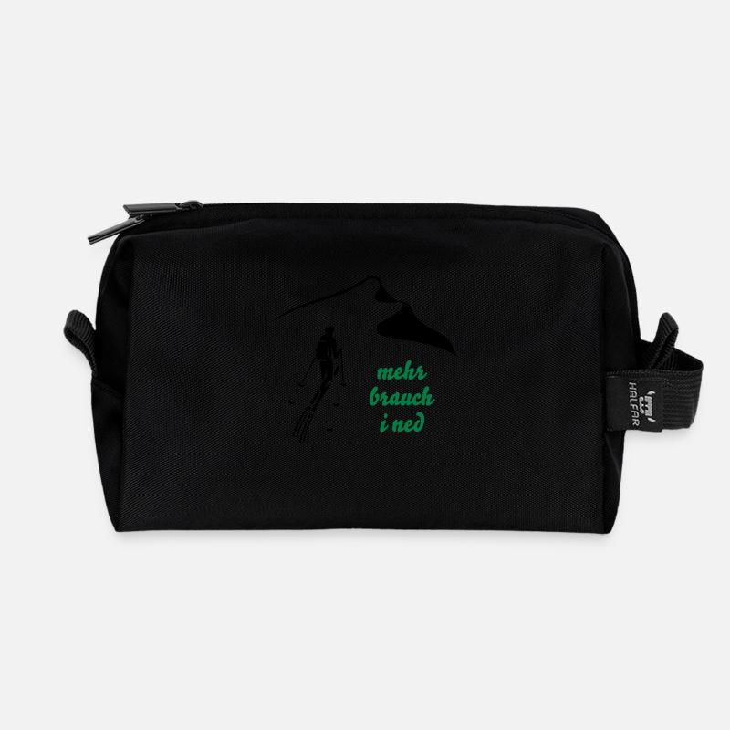 mbin Skitour - Recycelte Kulturtasche - Schwarz