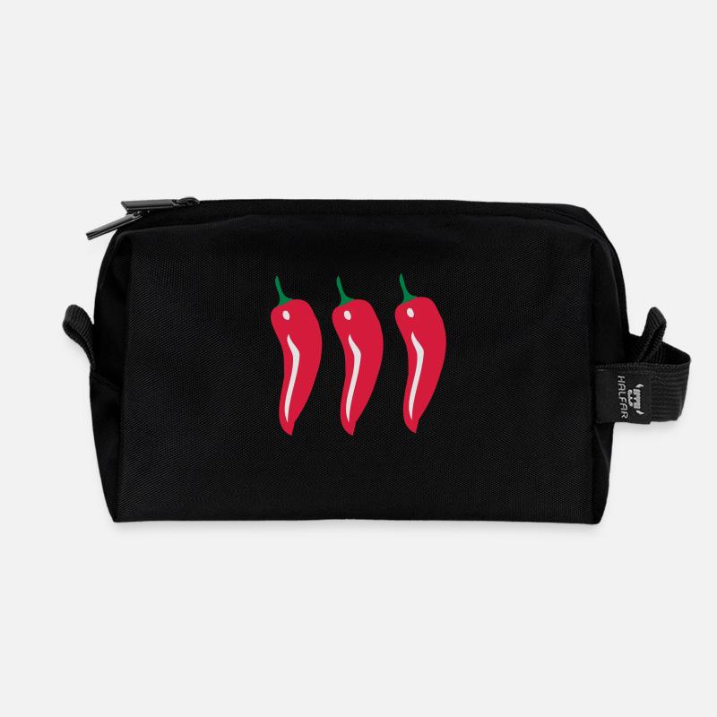 Pepperoni - Recycelte Kulturtasche - Schwarz