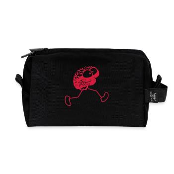 Crazy Brain - Recycelte Kulturtasche - Schwarz - Vorne