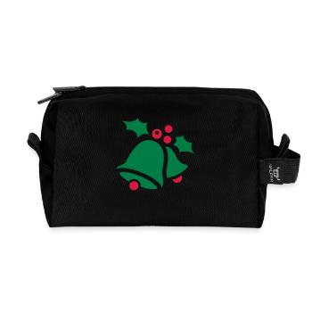 Weihnachten Glocken - Recycelte Kulturtasche - Schwarz - Vorne