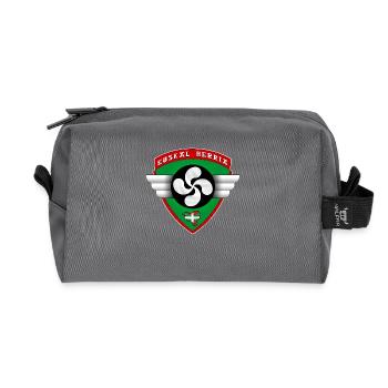 pays basque - Trousse de toilette en tissu recyclé - anthracite - Devant