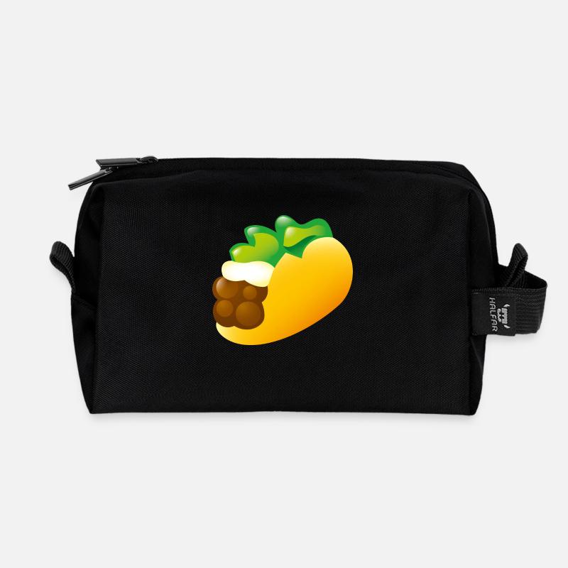 Smiley Tacco - Recycelte Kulturtasche - Schwarz