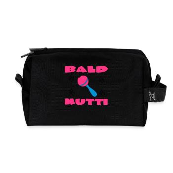Bald mutti - Recycelte Kulturtasche - Schwarz - Vorne
