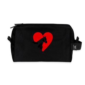 Paint Horse - Recycled Toiletry Zip Bag - black - Front