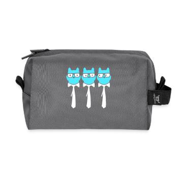 3 lunettes intelligentes nerd chat à monture de corne Geek Tie Team - Trousse de toilette en tissu recyclé - anthracite - Devant