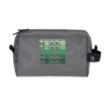 Tennis Tennisverein Matchball Tennisspieler - Recycelte Kulturtasche - Anthrazit - Vorne