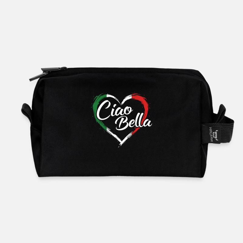 ITALIENISCH - Recycelte Kulturtasche - Schwarz