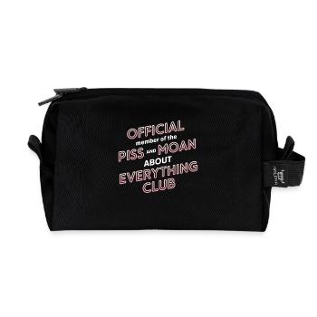 Member of Piss and Moan Club 9 - Recycelte Kulturtasche - Schwarz - Vorne