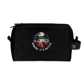 it's nature - Recycled Toiletry Zip Bag - black - Front