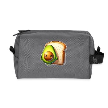 Avocado Toast - Recycelte Kulturtasche - Anthrazit - Vorne