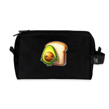 Avocado Toast - Recycled Toiletry Zip Bag - black - Front