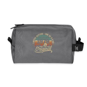 Original 47th Anniversary Gift, December 1978 - Recycled Toiletry Zip Bag - anthracite - Front