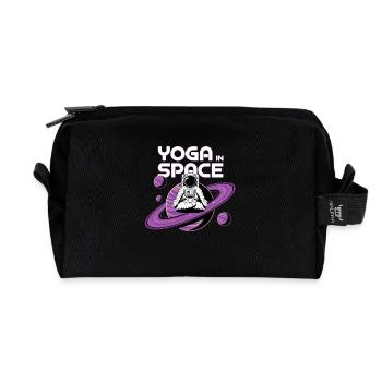 yoga dans l'espace - Trousse de toilette en tissu recyclé - noir - Devant