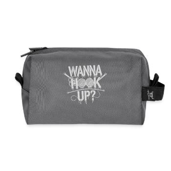 Tricot humoristique - Trousse de toilette en tissu recyclé - anthracite - Devant