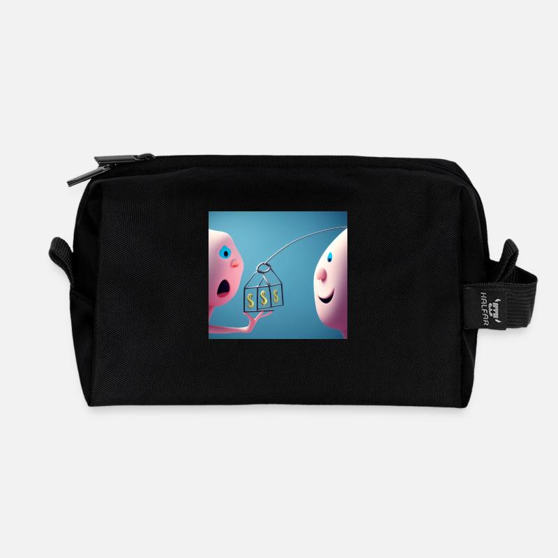 Autistic Art - Beziehung - Recycelte Kulturtasche - Schwarz