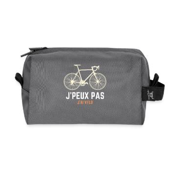 I CAN'T I HAVE A BIKE - HUMOR - PINK - Recycled Toiletry Zip Bag - anthracite - Front