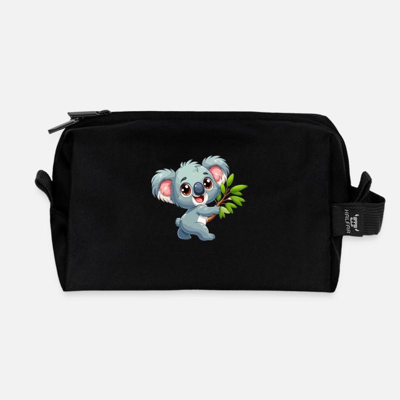 Koala - Trousse de toilette en tissu recyclé - noir