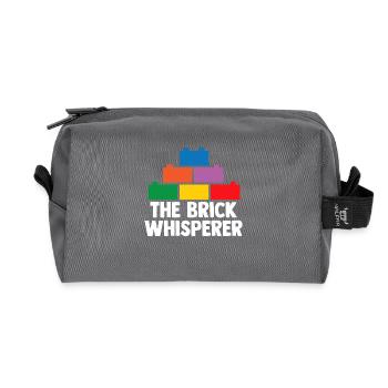 Brick Builder Brick Building Master Builder - Recycled Toiletry Zip Bag - anthracite - Front