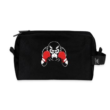 Gorilla - Recycelte Kulturtasche - Schwarz - Vorne