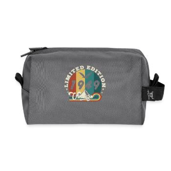 Jahrgang 1950er Retro - Bestseller - Recycelte Kulturtasche - Anthrazit - Vorne