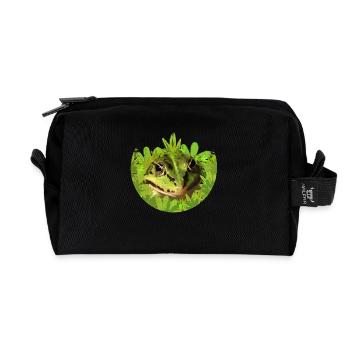 Grenouille Roi Prince Rainette - Trousse de toilette en tissu recyclé - noir - Devant
