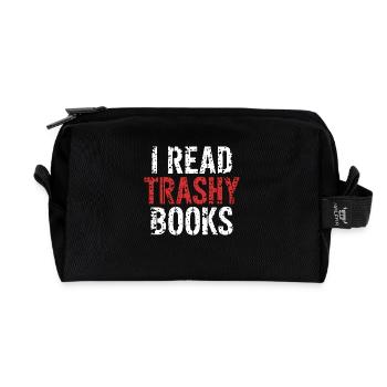 I Read Trashy Books 13 - Recycelte Kulturtasche - Schwarz - Vorne