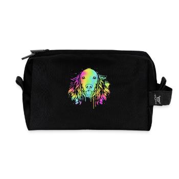 Cocker Spaniel - Trousse de toilette en tissu recyclé - noir - Devant
