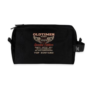 66. Geburtstag Oldtimer März 1959 Jahrgang 59 - Recycelte Kulturtasche - Schwarz - Vorne