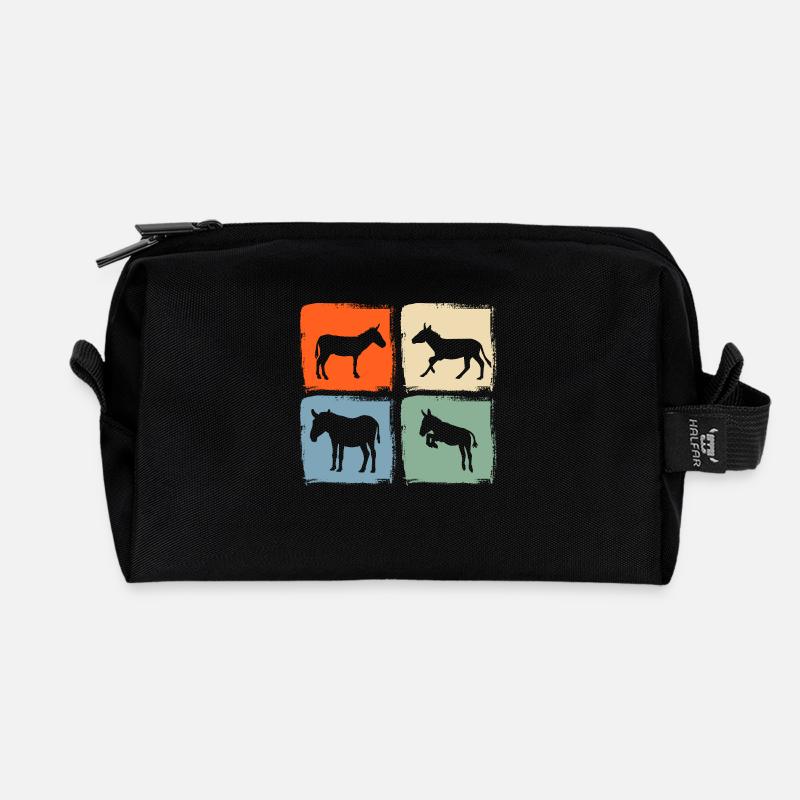 Esel - Recycelte Kulturtasche - Schwarz